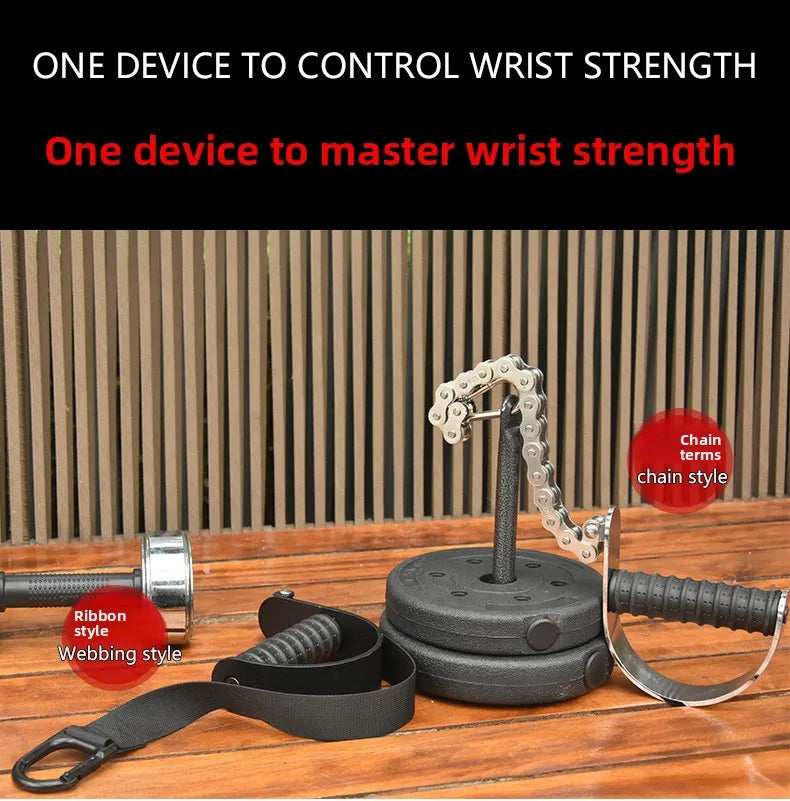 Wrist Strengthener Adjustable Resistance Grip Forearm Trainer Gym Equipment for Barbell Attachment Arm Muscle Training Fitness