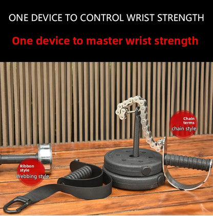 Wrist Strengthener Adjustable Resistance Grip Forearm Trainer Gym Equipment for Barbell Attachment Arm Muscle Training Fitness