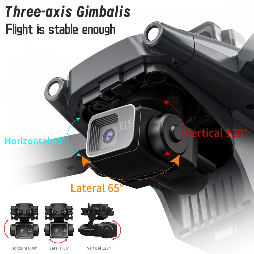 Dron L600 PRO / L600 PRO MAX 4K Profesional HD con Cámaras Duales, Gimbal de 3 Ejes, WIFI 5G, Sin Escobillas, con Evitación de Obstáculos y Seguridad