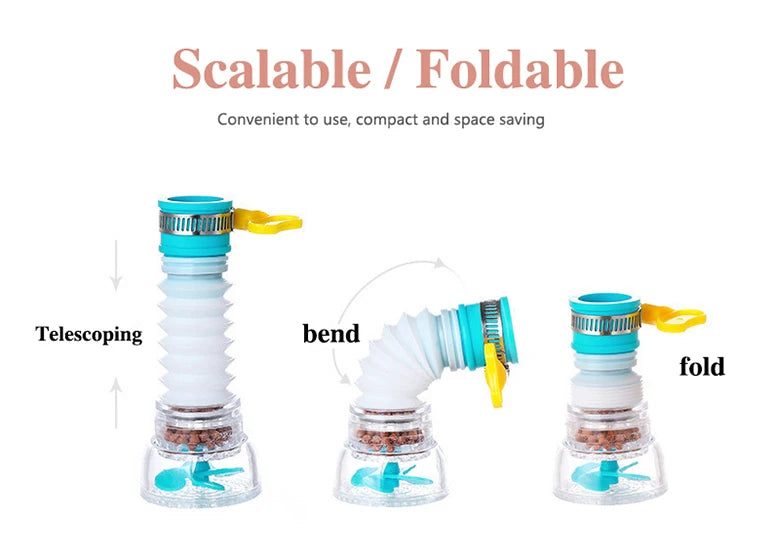 Universal 360° Rotating Faucet Aerator Swivel Water Saving Nozzle Kitchen Sink Faucet Attachment Accessories