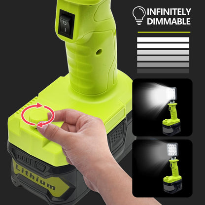 Piezas de herramientas eléctricas para Makita, DeWalt, Bosch, Milwaukee, Ryobi, linterna con batería de litio, luz de trabajo, lámpara de Camping