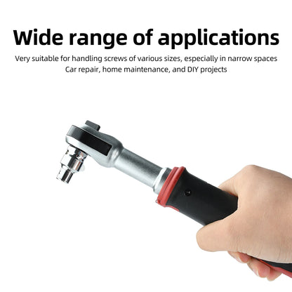 USB-C Rechargeable Electric Ratchet Wrench 3.6V 320 RPM 1/4' 3/8' Bidirectional with LED Battery Indicator for DIY Repair Auto