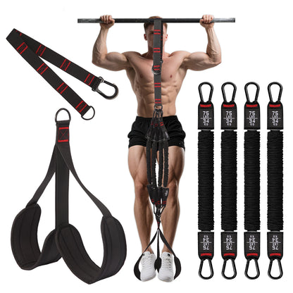 Bandas de asistencia para dominadas de 260 libras, bandas de resistencia para dominadas con soporte para pies, bandas de asistencia para barra de dominadas, equipo de entrenamiento de fuerza, altura ajustable