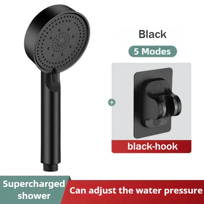 Cabezal de ducha de aumento de presión de 5 modos, boquilla de ducha de agua grande ajustable multifunción, accesorio de baño de masaje
