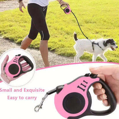 Automatic Retractable Dog Leash 3m/5m Nylon Lead for Small Dogs Durable Puppy Traction Rope for Outdoor Travel Walking Hiking
