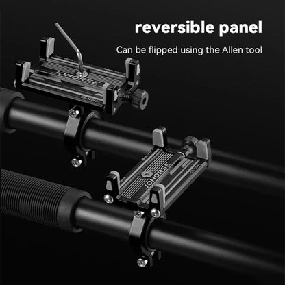 CNC Four-Claw Bike Phone Holder, Scalable Aluminum Alloy Bracket for Motorcycle and Electric Bicycle Smartphone Mount
