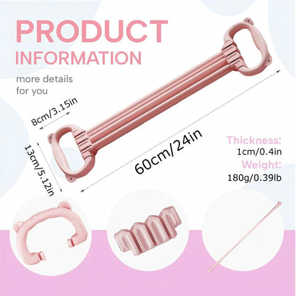 Correa Elástica de Yoga con 6 Cuerdas, Tensor Ajustable, Herramienta de Yoga para Ejercicios de Espalda Abierta y Hombros, Banda Elástica de Estiramiento
