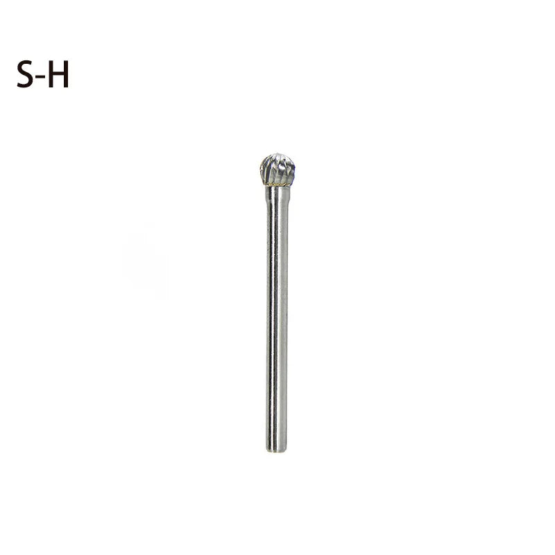 High-speed Steel Rotary Burr Carving Burr Bits Double Diamond Cut Dremel Tools for Wood Stone Carving Steel Metal Working