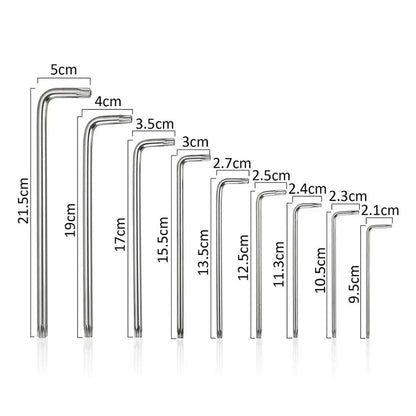 9Pcs L Type Double-End Screwdriver Hex Allen Key Set Torx Wrench Screwdriver Bits Star Spanner Key Hand Tools