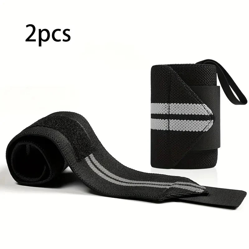 2 pcs Elastic Wrist Wraps, Wrist Support Brace, Wrist Wraps Guard Wrist Band For Gym Weightlifting, Fitness Protection, Barbell