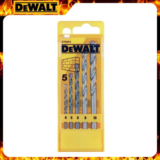 DEWALT DT6952 Straight Shank Stone Workers Drilling Bit-Set 5 Piece Multifunctional Durable Power Tool Accessories