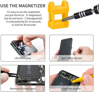 Professional 115-in-1 Precision Screwdriver Kit, Magnetic Phillips Screwdriver Bits with Extension, for Watch and Electronics Repair