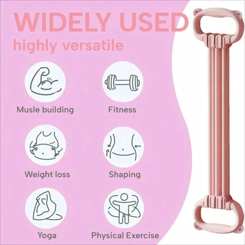 Correa Elástica de Yoga con 6 Cuerdas, Tensor Ajustable, Herramienta de Yoga para Ejercicios de Espalda Abierta y Hombros, Banda Elástica de Estiramiento