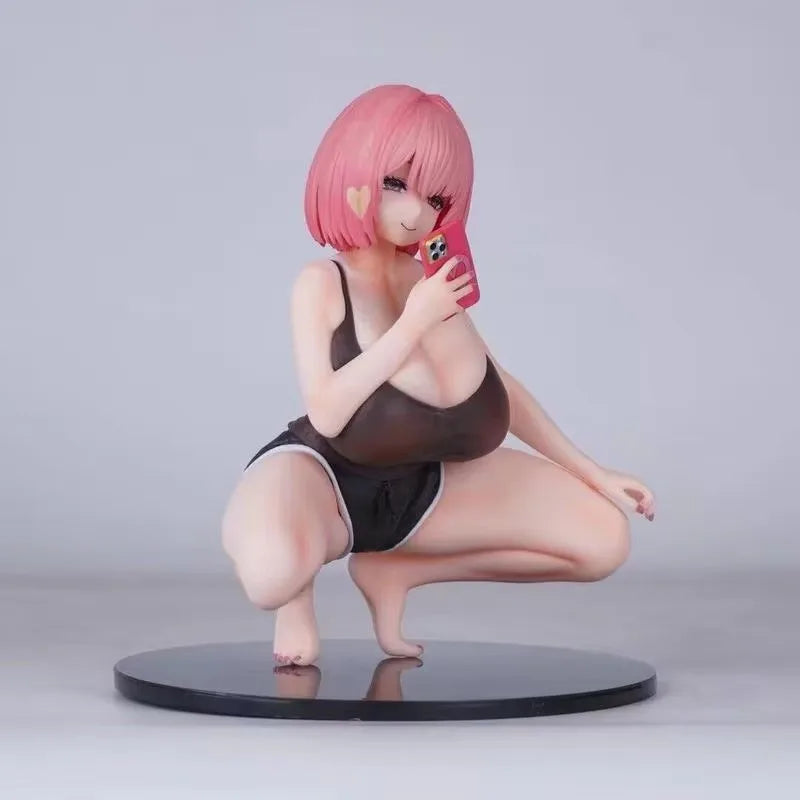 Figura de Chica Anime a Escala 1/6 en Pose Agachada, en Caja, de PVC, Coleccionable, Adorno de Escritorio para Entusiastas de la Colección de Anime para Adultos