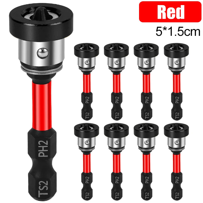10/1x Screw Bits Plasterboard Magnetic Positioning Screwdriver Bits Hex Shank Drywall Extension Locating Batch Head Tools Parts