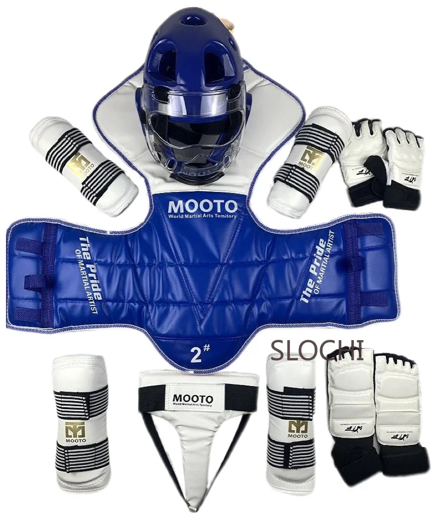 Equipo de Protección para Combate de Taekwondo, Set de Entrenamiento, Equipo de Combate Real, Set de Protección para Artes Marciales de Competición Reforzado