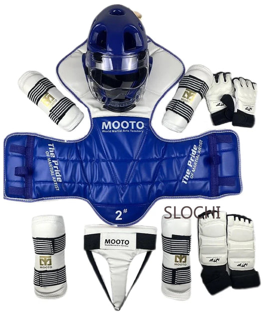 Equipo de Protección para Combate de Taekwondo, Set de Entrenamiento, Equipo de Combate Real, Set de Protección para Artes Marciales de Competición Reforzado
