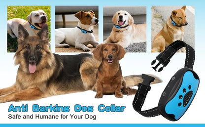 Pet Dog Anti-Barking Device USB Rechargeable Dog Training Collar Ultrasonic Stop Barking Vibration Anti-Bark Collar