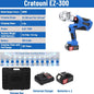 EZ-300 EZ-400 Electric Hydraulic Plier with Battery Handheld Rechargeable Cable Copper Aluminum Terminal Crimping Tool & 12 Sets of Dies