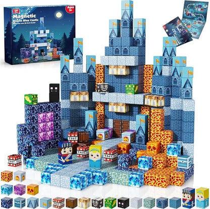 Juego de Bloques de Construcción Magnéticos Montessori STEM, Juguetes Educativos Sensoriales, Mundo de Mario, Niños y Niñas, Cubo Magnético DIY, Regalo