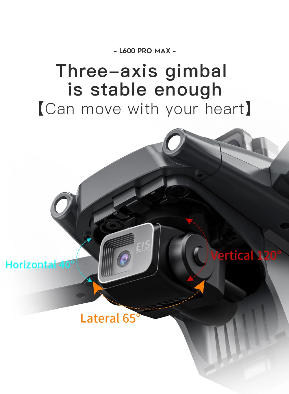 Dron GPS L600 PRO / PRO MAX Profesional 4K con Cámara Dual HD PTZ de 3 Ejes, Evitación de Obstáculos, Motor sin Escobillas, WIFI 5G, Dron de Seguridad