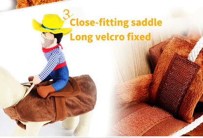 NONOR Halloween Party Dog Clothes Funny Cowboy Dressing Up Jacket Coats French Bulldog Chihuahua Costumes for Small to Large Dogs