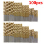 50/100pcs HSS Titanium Coated Twist Drill Bit Set High Speed Steel Metal Drill Bits For Cast Iron Wood High Quality Power Tools