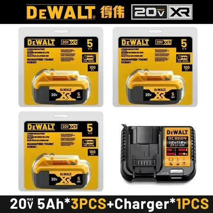 100% Original DEWALT 18V 20V 6.0Ah 5Ah, DCB206, DCB205 With Fast Charging, 20V Lithium Battery, 20V Dewalt Power Tool Battery