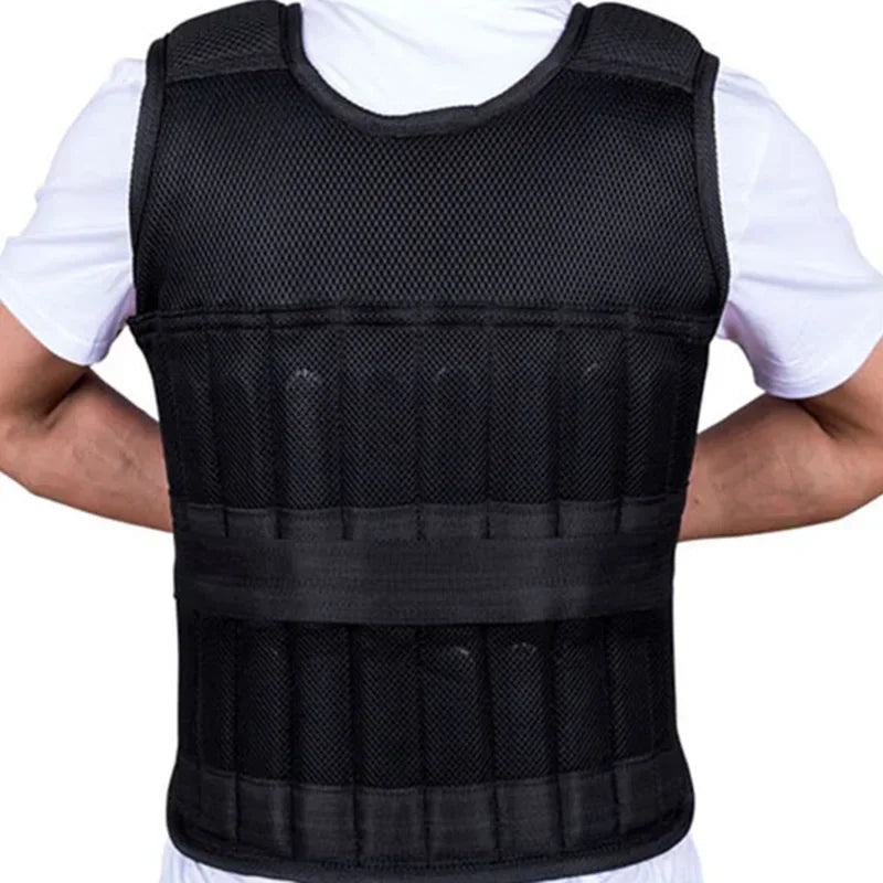 New training jacket, gym and fitness equipment, 15/35KG adjustable loading weight vest, training vest for running and boxing, sand clothing