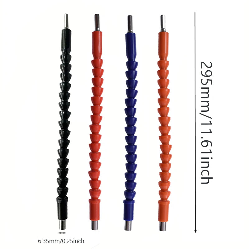 Destornillador curvo de 295mm y 360 grados, adaptador Universal, varilla de extensión, broca, eje Flexible, taladro manual eléctrico, herramienta eléctrica, 1 ud.