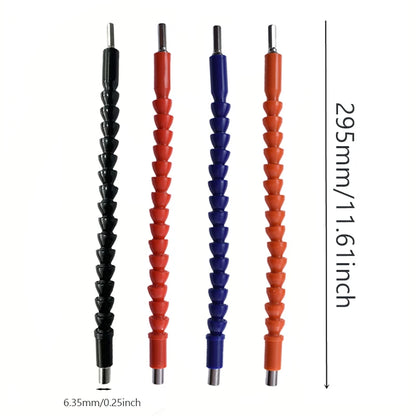 Destornillador curvo de 295mm y 360 grados, adaptador Universal, varilla de extensión, broca, eje Flexible, taladro manual eléctrico, herramienta eléctrica, 1 ud.