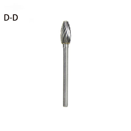 High-speed Steel Rotary Burr Carving Burr Bits Double Diamond Cut Dremel Tools for Wood Stone Carving Steel Metal Working