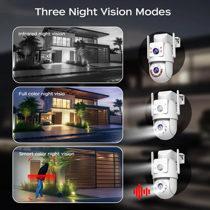 Jooan 4K 8MP HD Wifi cámara PTZ al aire libre 5G Wifi lente Dual cámaras IP de seguridad 5X Zoom AI seguimiento ONVIF cámara de vigilancia CCTV