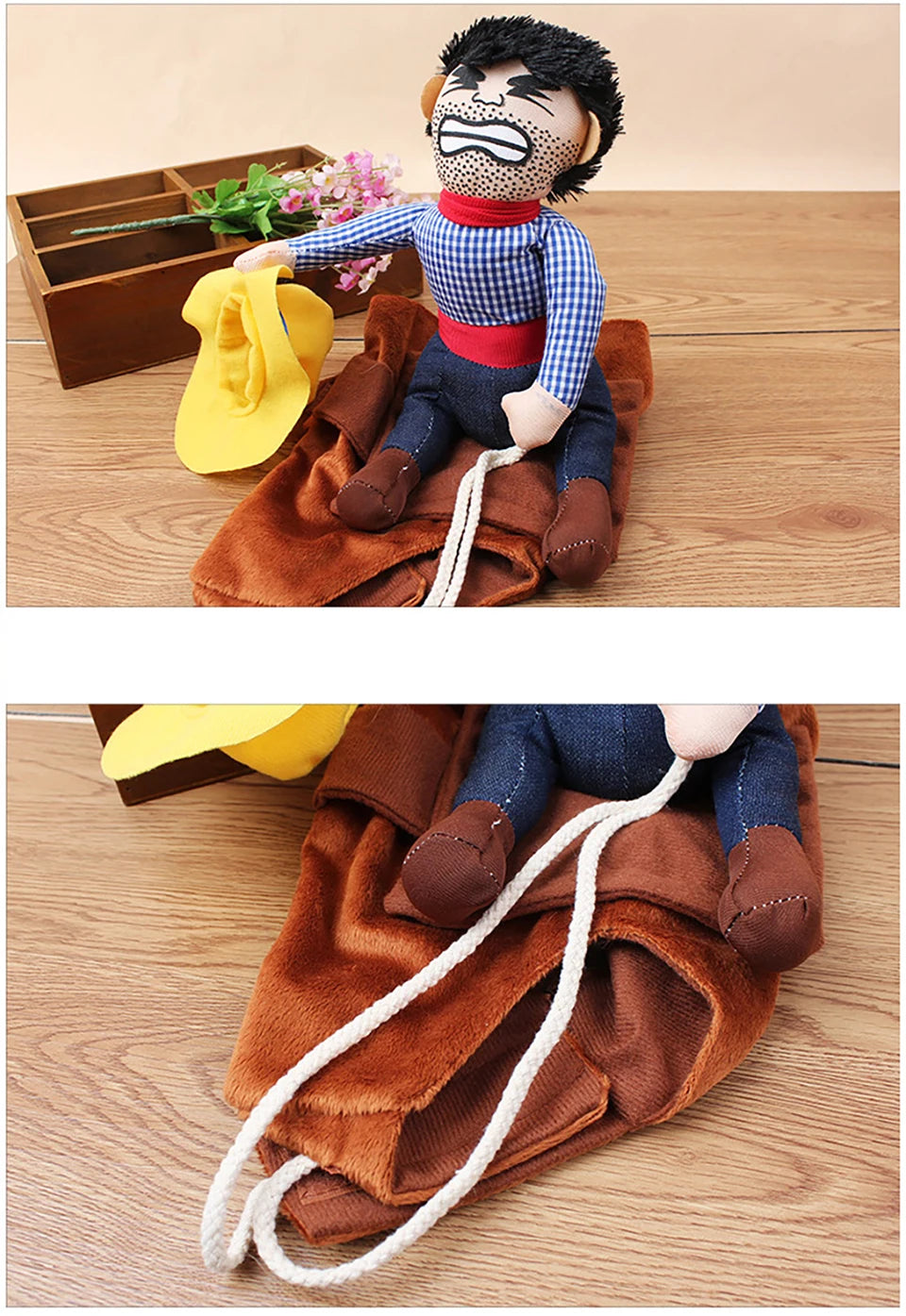 NONOR Halloween Party Dog Clothes Funny Cowboy Dressing Up Jacket Coats French Bulldog Chihuahua Costumes for Small to Large Dogs