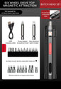 Cordless Electric Screwdriver, Rechargeable Power Screwdriver Set, Automatic Home Repair Tool Kit with USB Cable and LED Lights