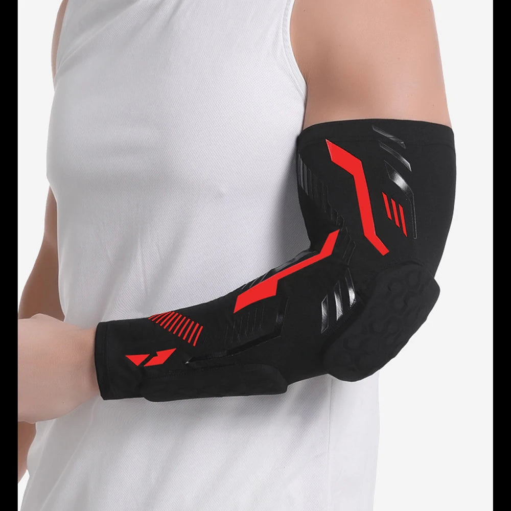 1 Pcs Sports Padded Arm Sleeve Protective Compression Elbow Pad for Basketball, Football, Volleyball, Soccer, and Gym Sport Arm Guards Home