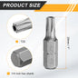 2/5/10pcs T6 T8 T10 T15 T20 T25 T27 T30 T40 Torx Screwdriver Bit 1/4" Hex Shank 25mm S2 Star Head Hex Security Screw Driver Bits