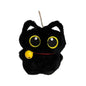 Lindo Llavero de Gato Negro de Peluche, Colgante de Dibujos Animados, Llavero Decorativo, Accesorio para Mochila, Regalo