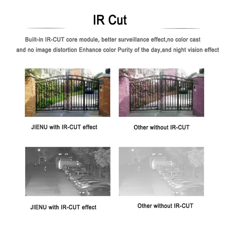 JIENUO-cámara de seguridad CCTV 4K HD AHD, sistema de vigilancia, 1080P, 5MP, impermeable, visión nocturna infrarroja, TVI, para el hogar
