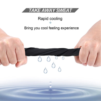Men Summer Sports Black Mesh Ice Silk Bandana Running Tube Scarf Hiking Ski Fishing Hunting Cycling Snowboard Soft Scarves Women