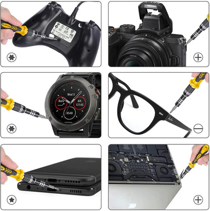 Professional 115-in-1 Precision Screwdriver Kit, Magnetic Phillips Screwdriver Bits with Extension, for Watch and Electronics Repair