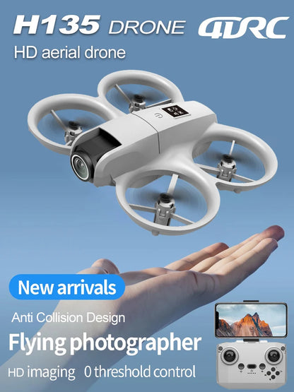Mini Dron H135 4K Profesional con Cámara Dual, Modo Sin Cabeza, Evitación de Obstáculos, WiFi FPV, Dron 360 °   Helicóptero de Juguete RC Quadcopter