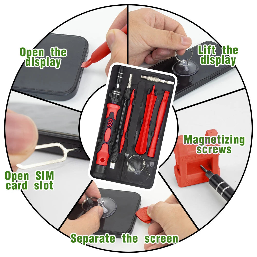 115-in-1 Magnetic Screwdriver Bit Kit, Torx Phillips Screwdriver Set with Removal Wrench, Repair Hand Tools for Phone & PC