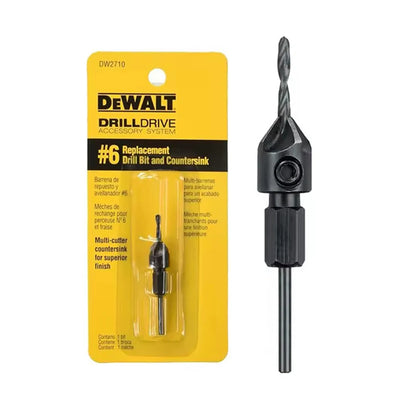 DEWALT DW2710/DW2711/DW2712 6/8/10MM Replacement Drill Bit Set and Countersink Wood Drilling Holes Power Tool Accessories