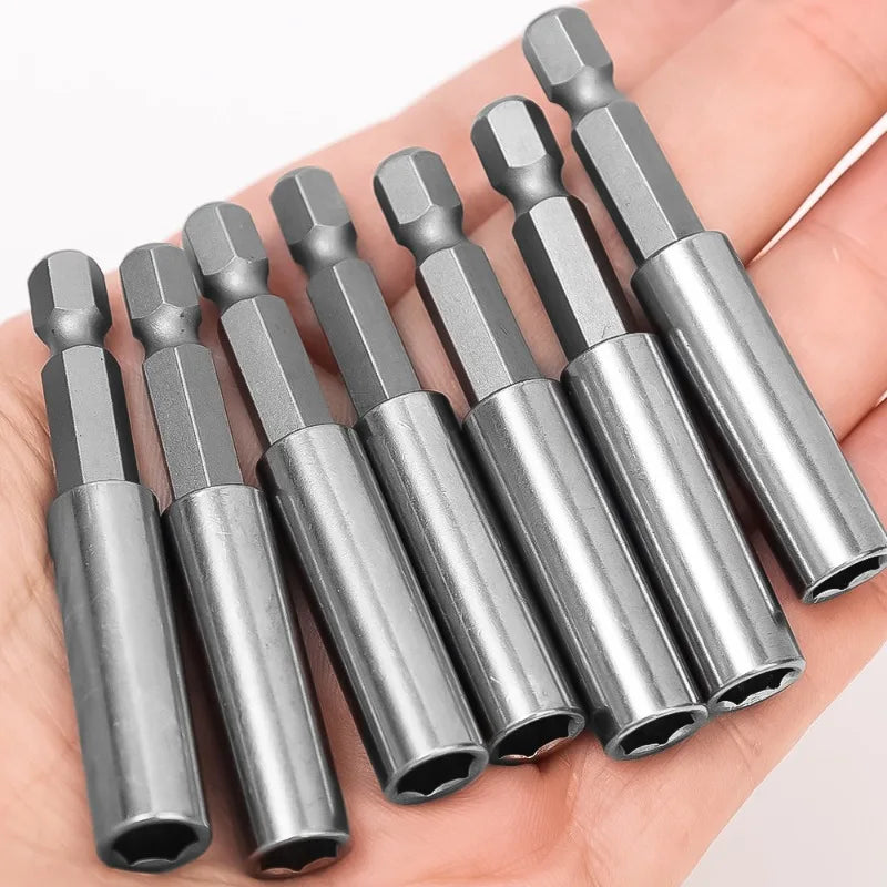 Extensión de destornillador magnético, mango Hexagonal, biela extendida, destornilladores de acero al carbono, soporte de brocas, herramientas eléctricas, 10/1 Uds.