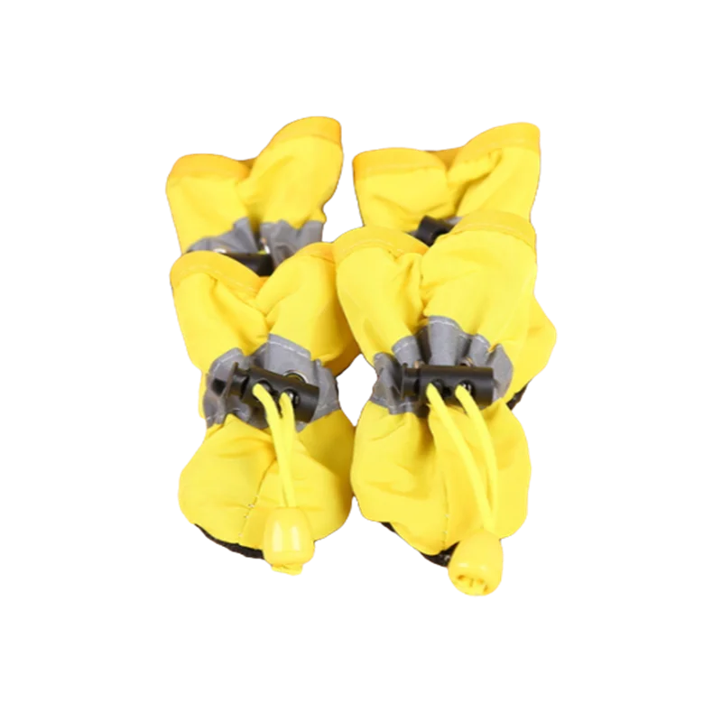 4pcs/set Waterproof Pet Dog Shoes Anti-slip Rain Boots Footwear for Small Cats Dogs Puppy Pet Booties Pet Paw Accessories
