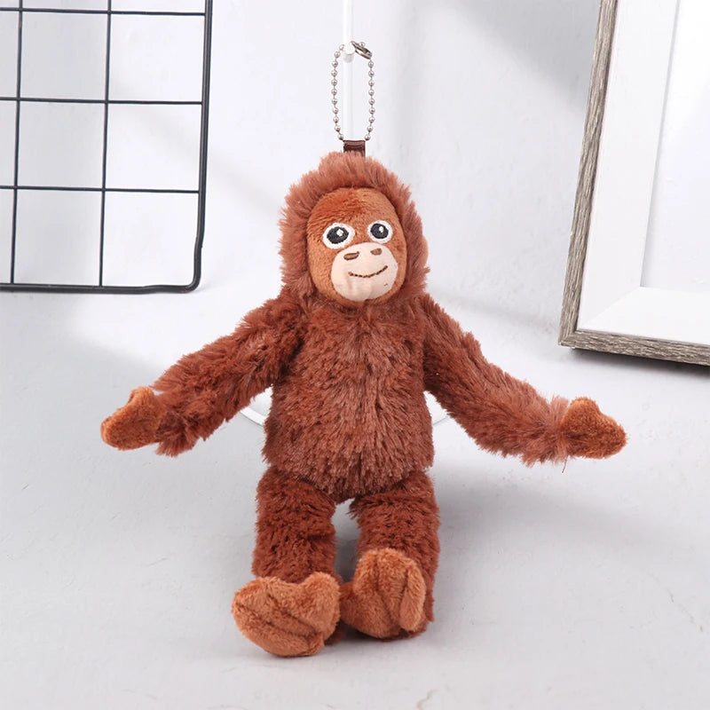 Nuevo Llavero de Peluche de Dibujos Animados, Gorila, Chimpancé, Mono, Colgante para Mochila, Coche, Bolso, Decoración, Regalo para Niños