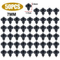 100/50pcs Car Plastic Fairing Rivet Setting Panel Fastener Clips 3 Size Mix Push Pin Auto Fastener 6mm 7mm 8mm Interior