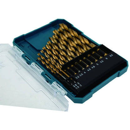 Makita D-72855 High-Speed Steel Twist Drill Bits for Drilling Holes, Titanium Coated, for Home Electric Drills