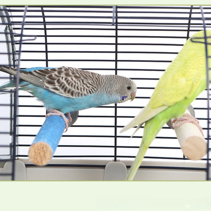 1Pc Pet Bird Cage Perches Stand Parrot Toys Bird Grinding Claw Stick Bird Nest Toy Molar Stick Standing Rod Random Color